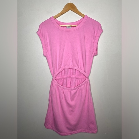 Aerie Cutout Fleece Mini Dress // Pink - Picture 2 of 8